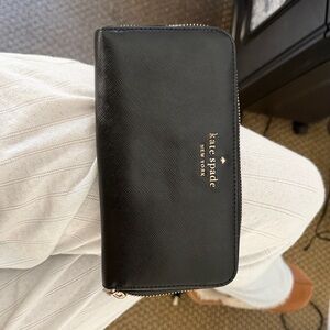 Kate Spade Black Zip-Around Wallet